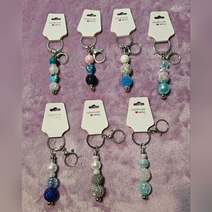 Purse Keyfinder Keychains with Beaded Design